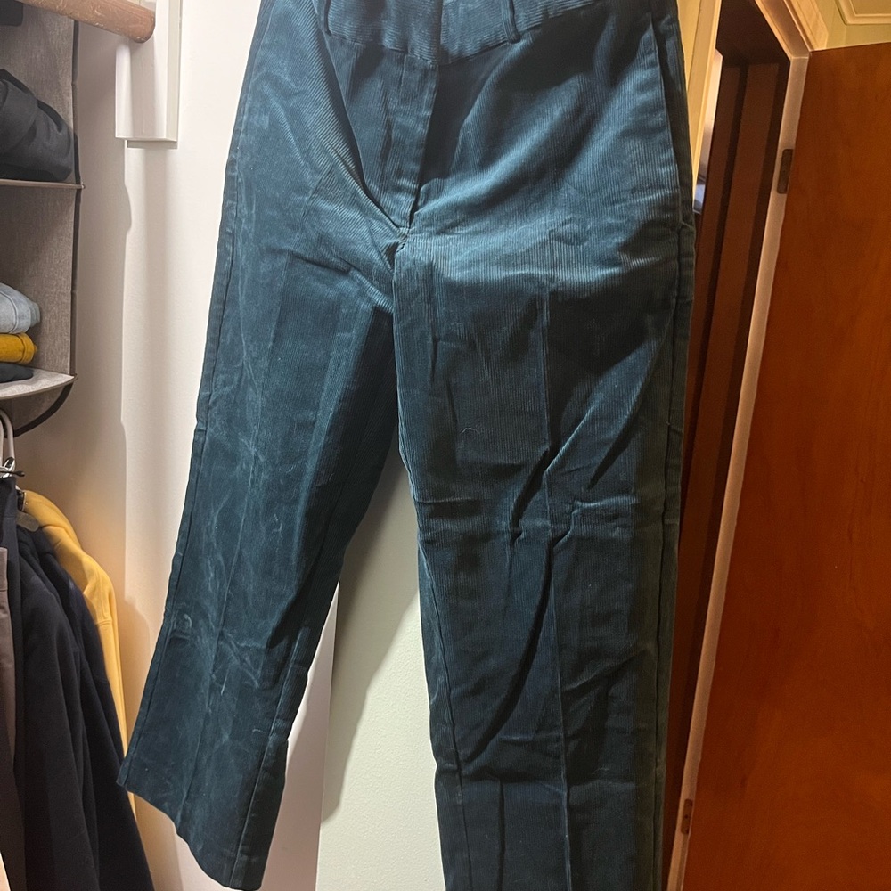 Banana Republic Teal Corduroy Pants Relaxed/Loose/Baggy Fit